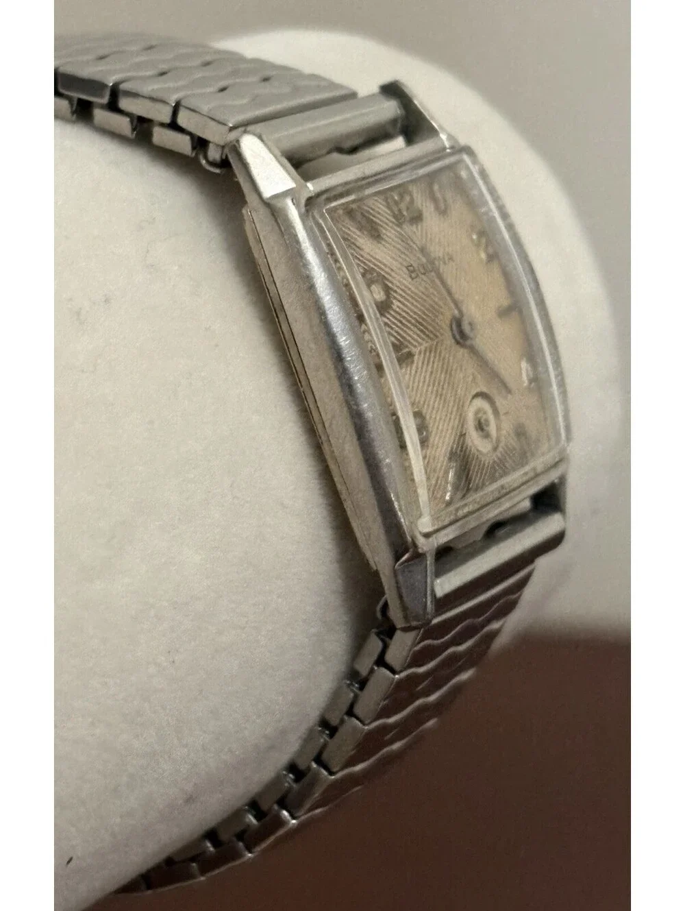 Vintage 1960 Bulova President Tank Watch - 10K Rolled Gold Plate - Patina!